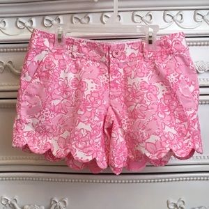 LILLY PULITZER Buttercup Shorts SHE A FOX scallop